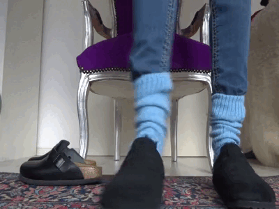 29856 - Socks and slippers show, cum on my sock foot