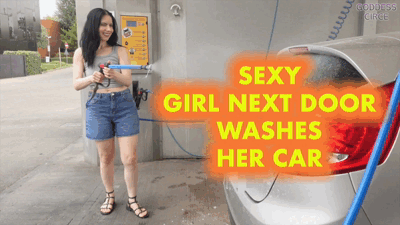 33547 - SEXY GIRL NEXT DOOR WASHES HER CAR
